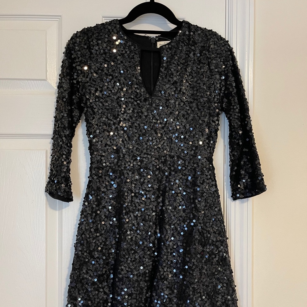 Abercrombie & Fitch Black Sequin Dress Size Small